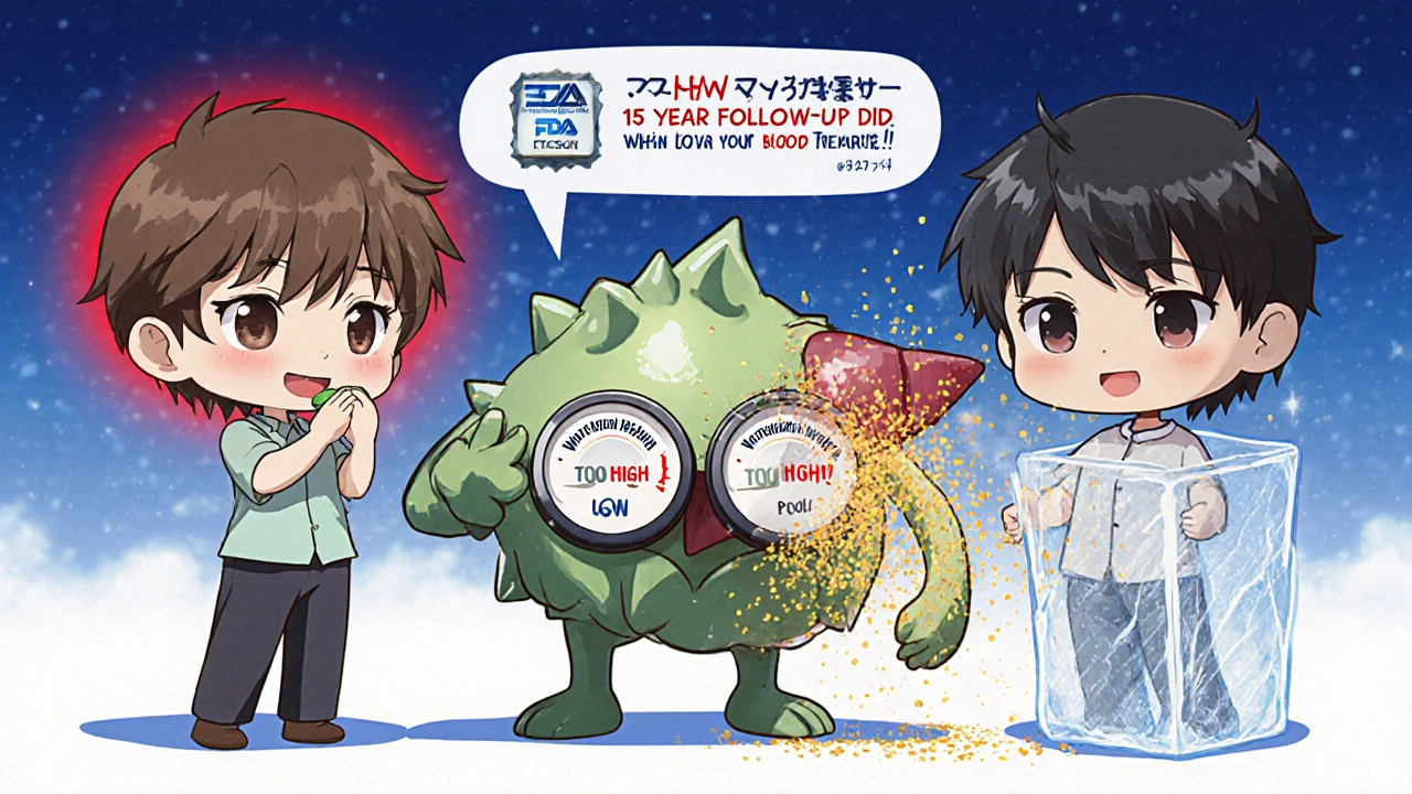 Two chibi patients with conflicting drug reactions, giant enzyme adjusting warfarin levels with warning signs.